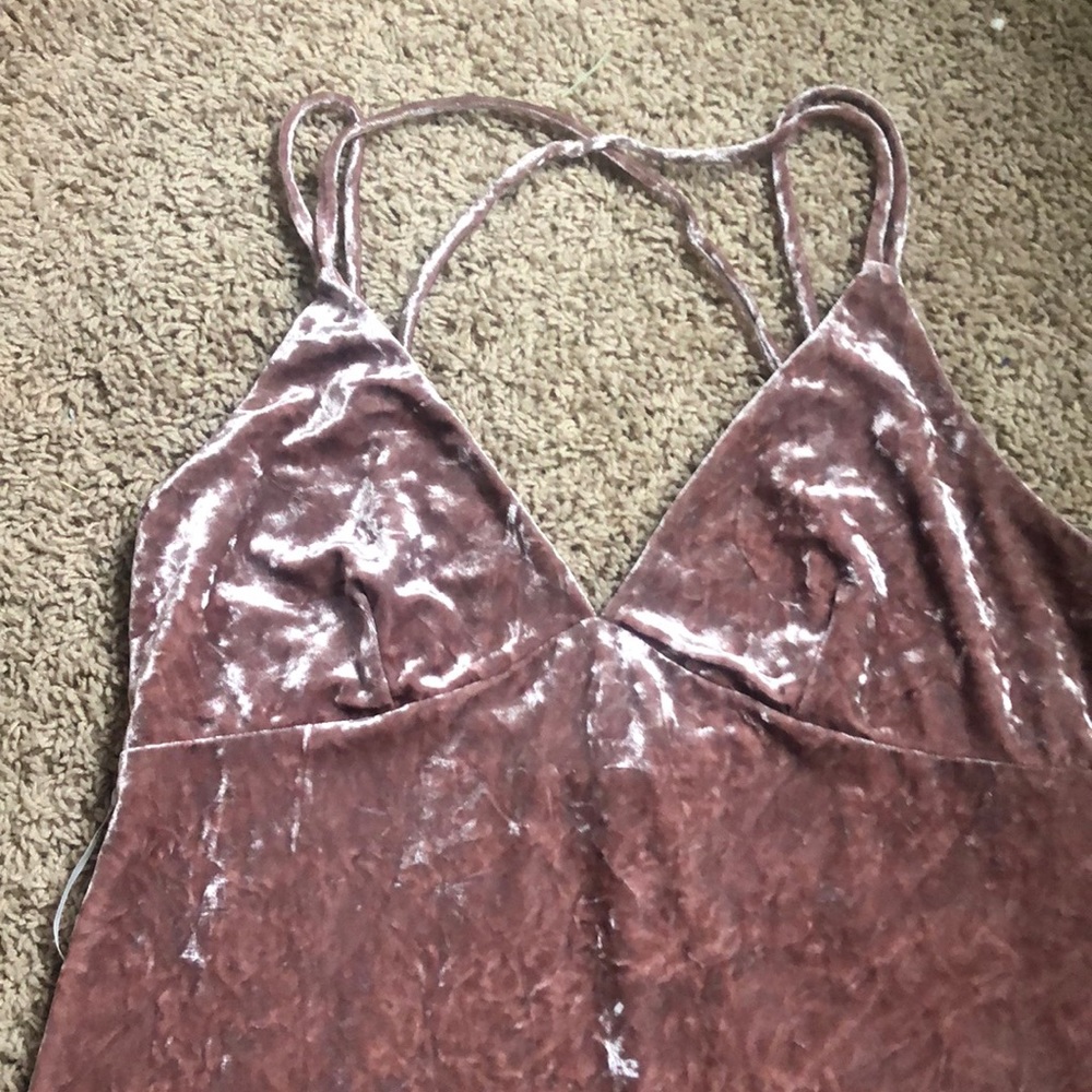 Loose Fit Haltered Velvet Dress